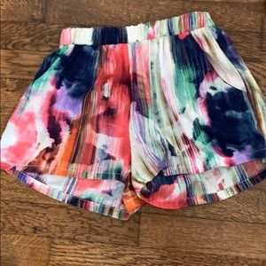 Colorful polyester shorts!